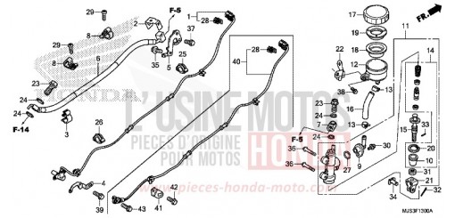 REAR BRAKE MASTER CYLINDER NC750JF de 2015